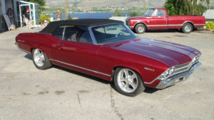 custom rebuilt, red, 1969, chevy, malibu