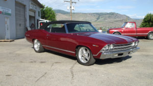 custom rebuilt, red, 1969, chevy, malibu