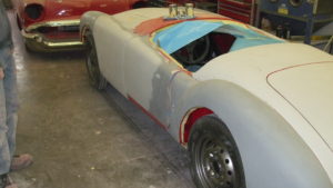 custom rebuilt, red, mga