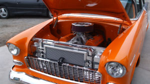 custom rebuilt, orange, chevrolet