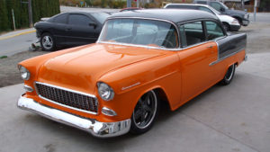 custom rebuilt, orange, chevrolet