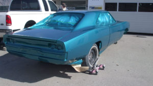 custom rebuilt, blue, dodge, charger