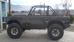 custom rebuilt, black, ford, bronco