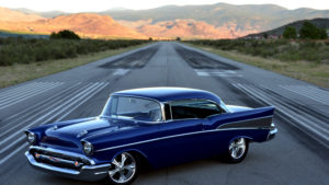 custom rebuilt, blue, 1957, Chevrolet, Bel Air