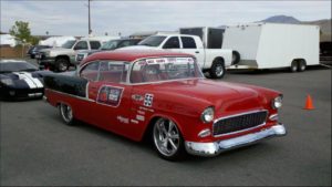 custom rebuilt, red, 1956, chevy