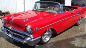 custom rebuilt, red, 1957, rag