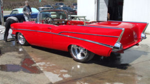 custom rebuilt, red, 1957, rag
