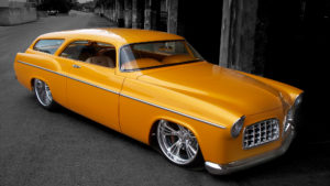 custom rebuilt, orange, 1955, Chrysler