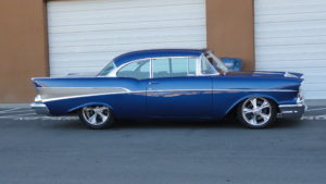 custom rebuilt, blue, 1957, Chevrolet, Bel Air