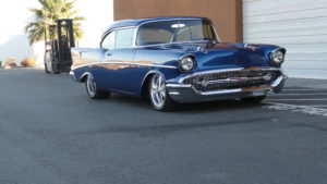 custom rebuilt, blue, 1957, Chevrolet, Bel Air