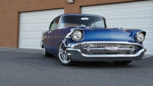 custom rebuilt, blue, 1957, Chevrolet, Bel Air