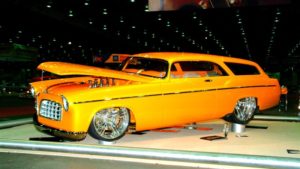 custom rebuilt, orange, 1955, Chrysler