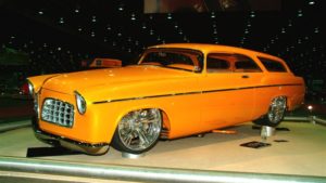 custom rebuilt, orange, 1955, Chrysler