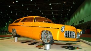 custom rebuilt, orange, 1955, Chrysler