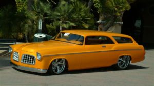 custom rebuilt, orange, 1955, Chrysler