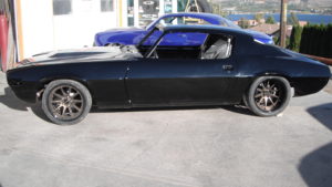 custom rebuilt, black, chevy, camaro