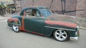 custom rebuilt, green, 1950, plymouth