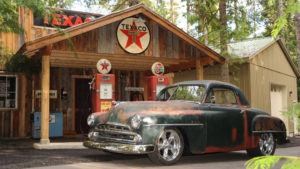 custom rebuilt, green, 1950, plymouth