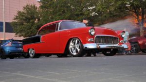 custom rebuilt, red, 1956, chevy