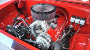 custom rebuilt, red, 1956, chevy