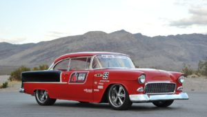 custom rebuilt, red, 1956, chevy