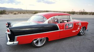 custom rebuilt, red, 1956, chevy