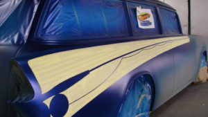 custom rebuilt, blue, 1955, chevrolet, wagon