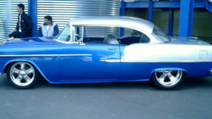 custom rebuilt, blue, 1955