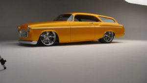 custom rebuilt, orange, 1955, Chrysler