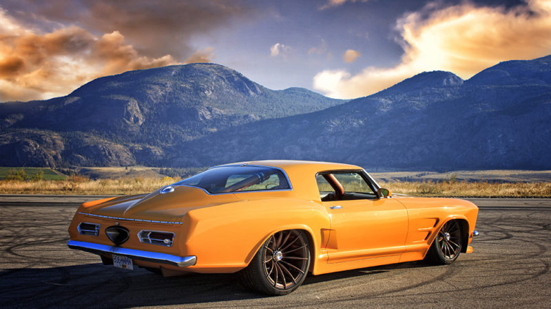 custom rebuilt, yellow,1964, Buick, Riviera