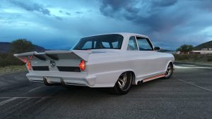 custom rebuilt, white, 1964, Pontiac, Acadian